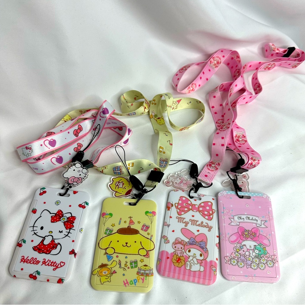Sanrio Hello Kitty and Friends ID Badge Holder Keychain with Lanyard and Charm - Picture 6 of 12